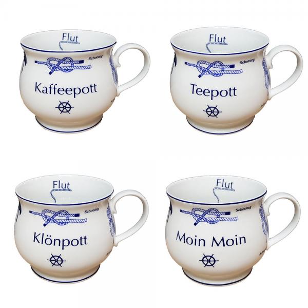 Porzellanbecher-Knotenbecher rund